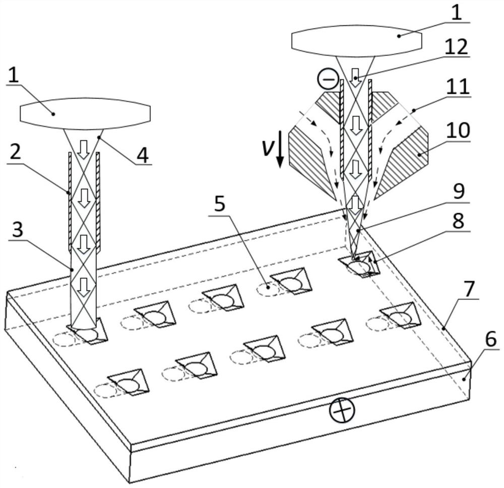 Method for realizing integrated machining of special-shaped deep small hole with thermal barrier coating by restraining liquid light transmission through dry ice