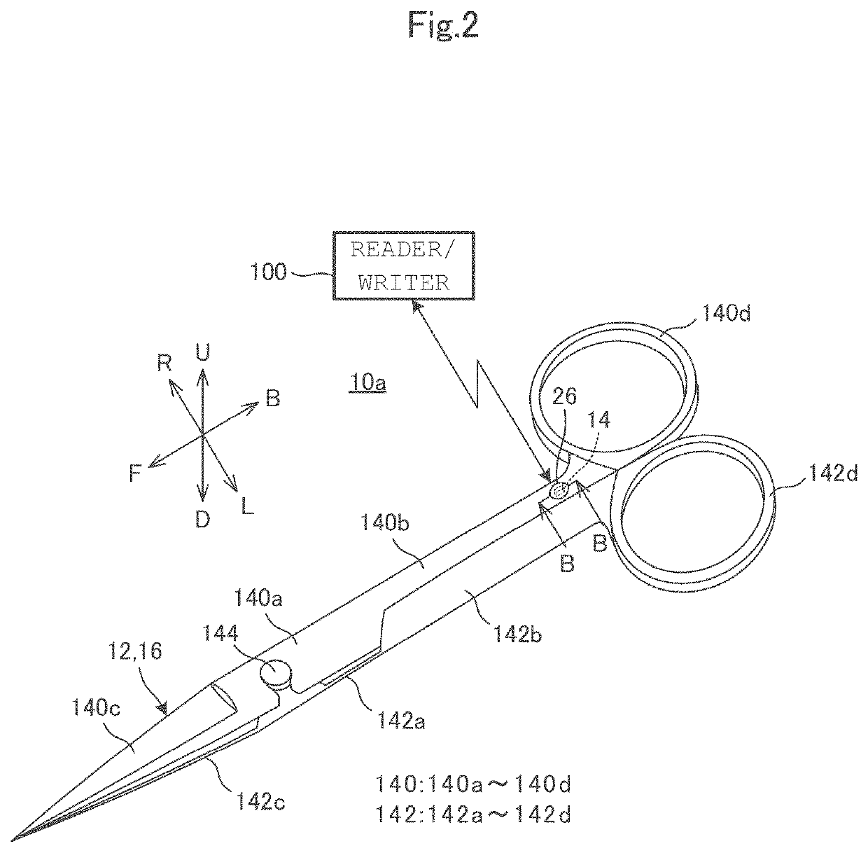 Wireless IC tag-attached metal medical instrument