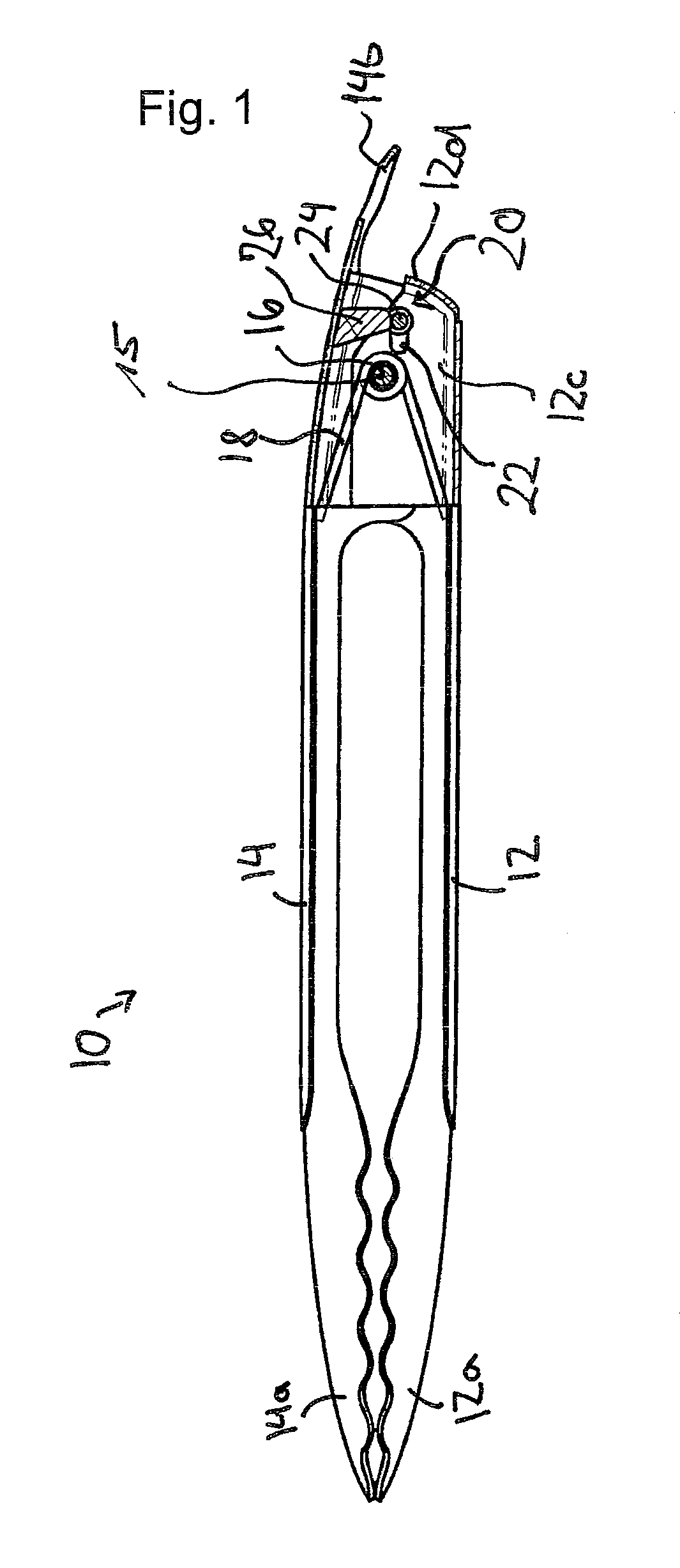 Pair of serving tongs which can be locked in a closed position