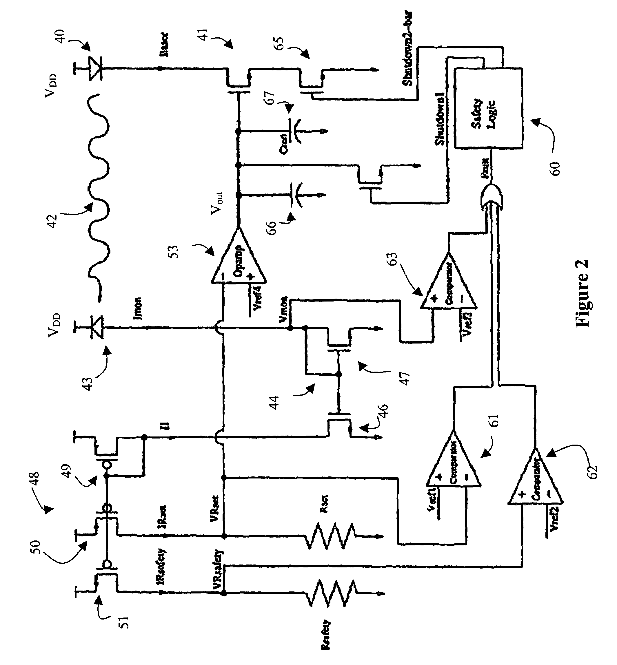 Laser diode driving circuit with safety feature