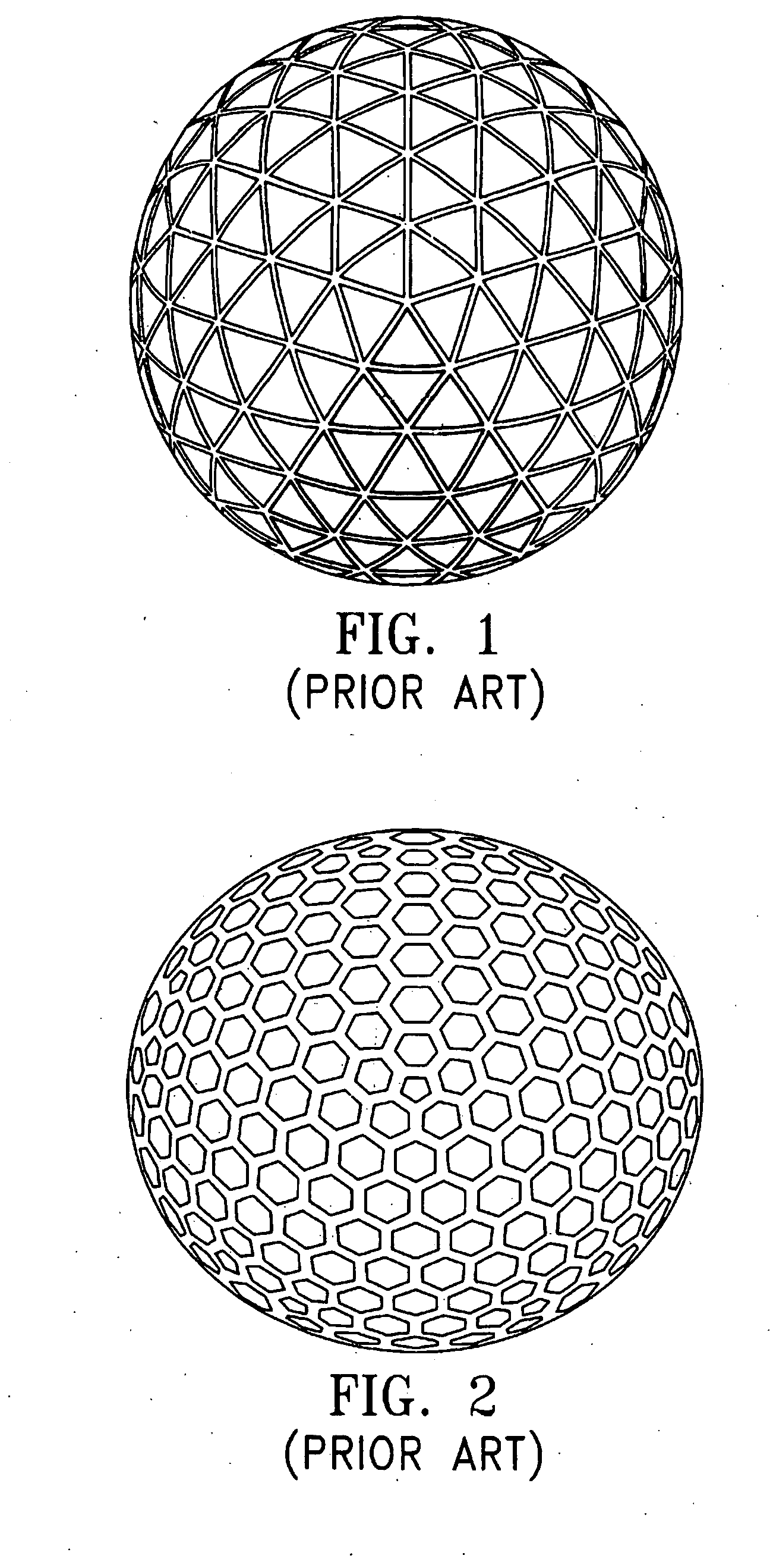 Golf ball with varying land surfaces