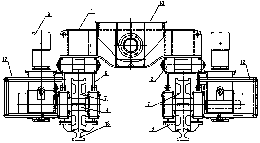 Cart walking trolley with broken shaft protection device