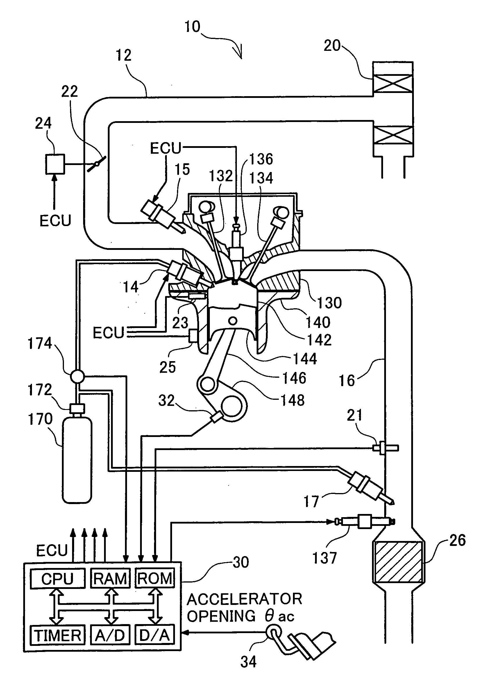 Internal combustion engine of compressing and auto-igniting air-fuel mixture and method of controlling such internal combustion engine