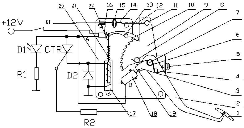 Parking brake for open type motor vehicles