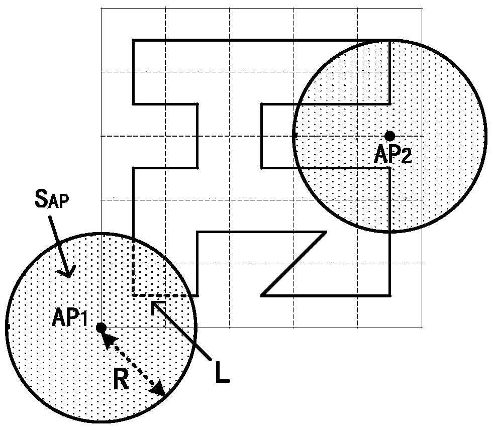 Target wireless device positioning method based on regional division