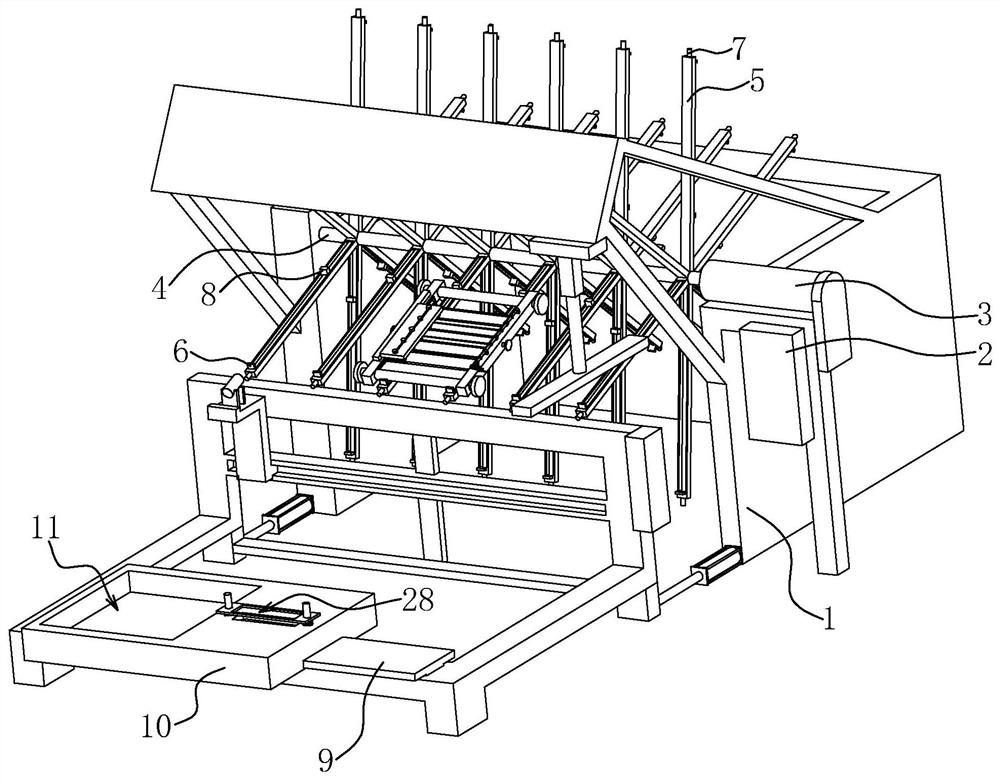 Gluing device for plate splicing machine and gluing method thereof