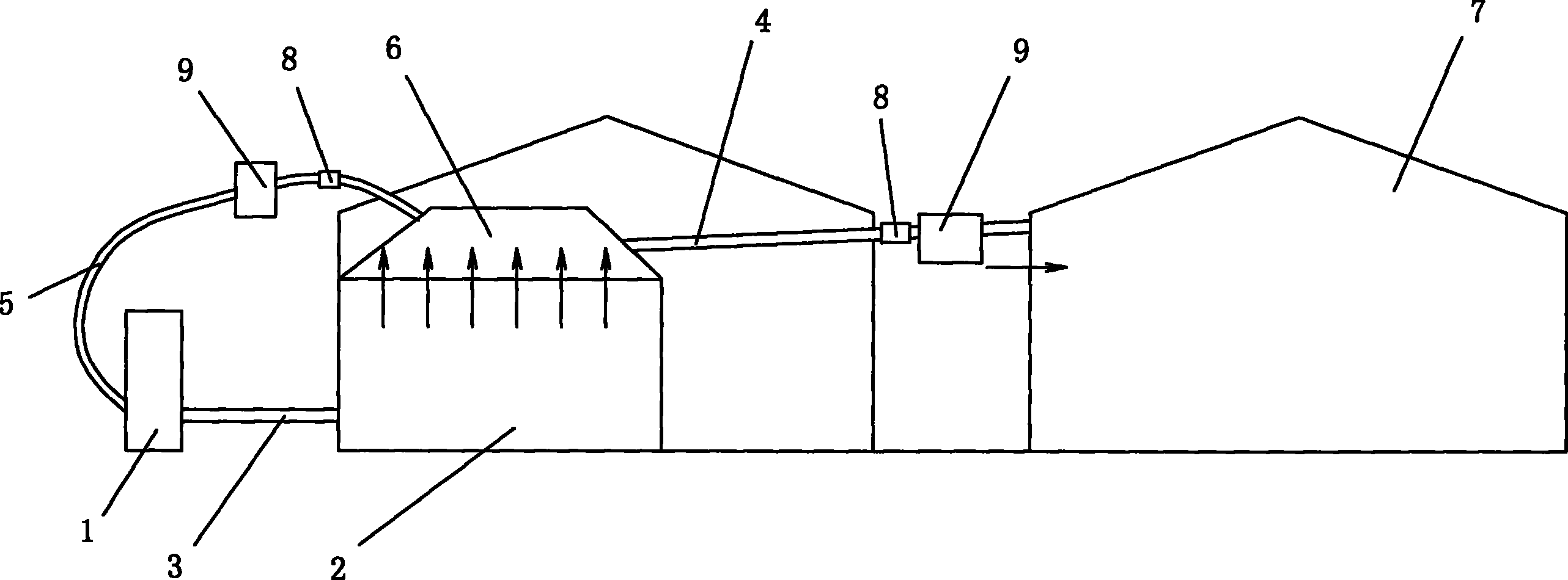 Hot air recovery system of tea drying machine