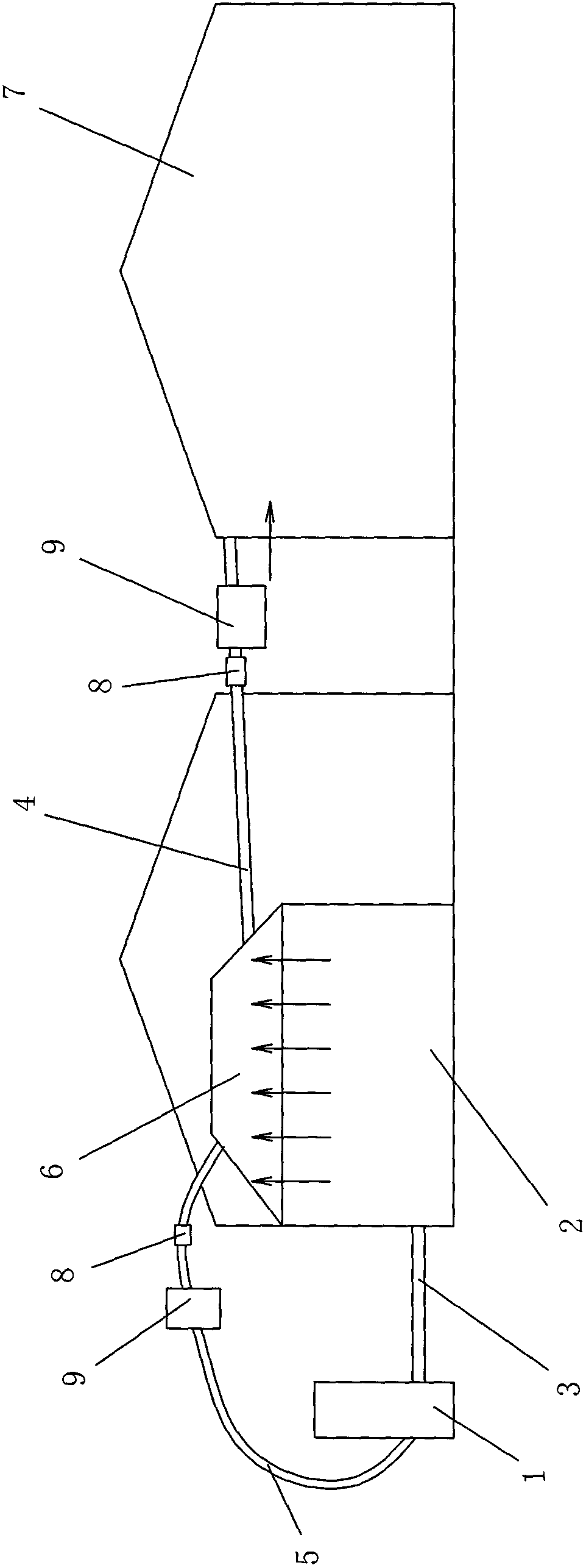 Hot air recovery system of tea drying machine