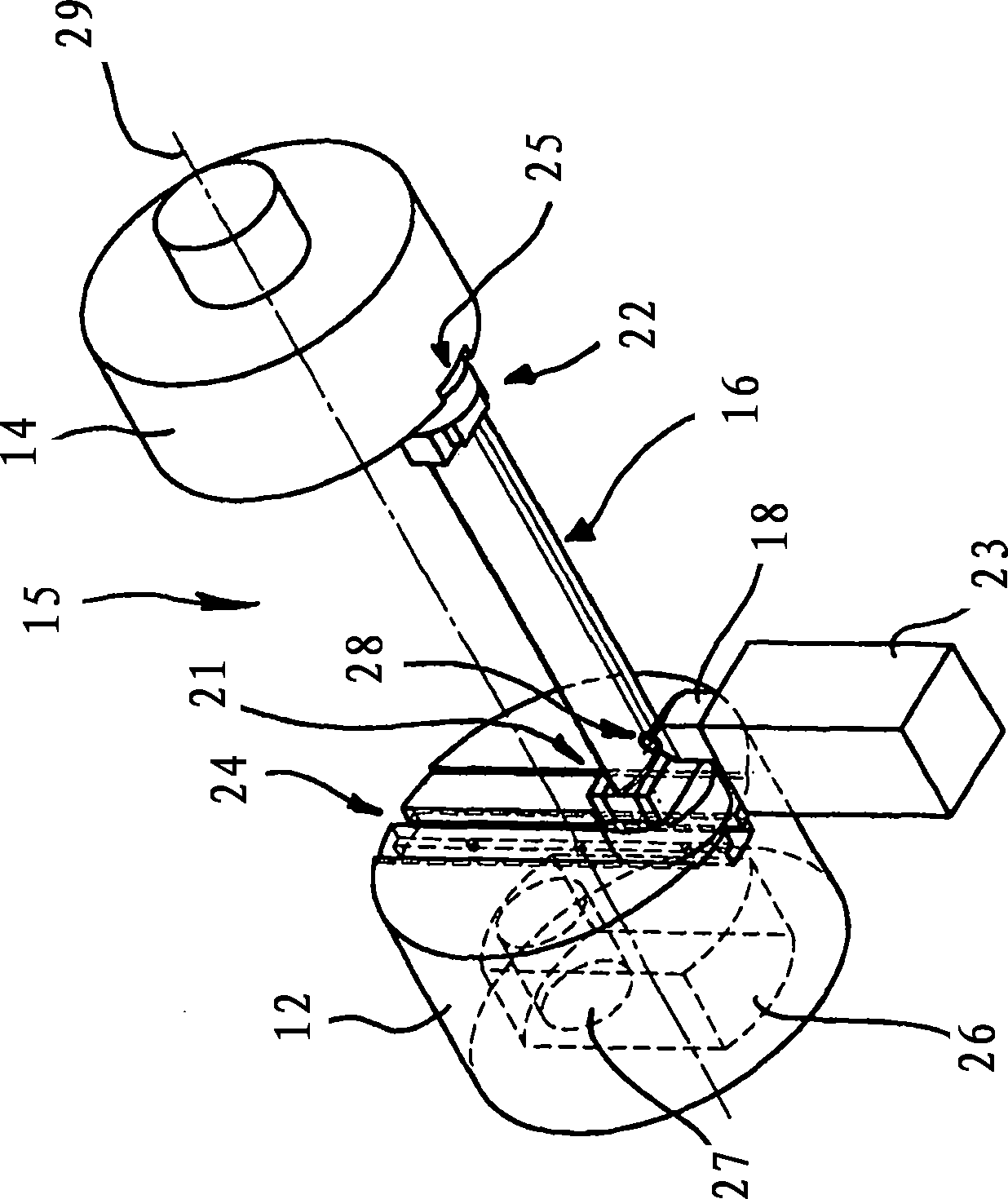 Method and turning device for chip turning