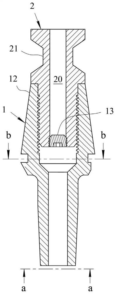 Collet type cutter structure