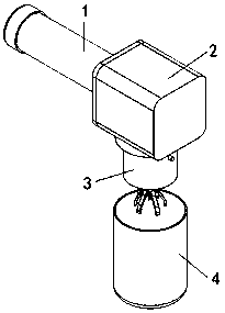 Telescopic rope device capable of picking up articles falling into crack