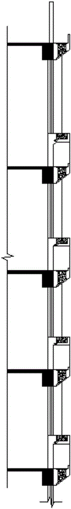 Green curtain system for external vertical surface of floor type construction