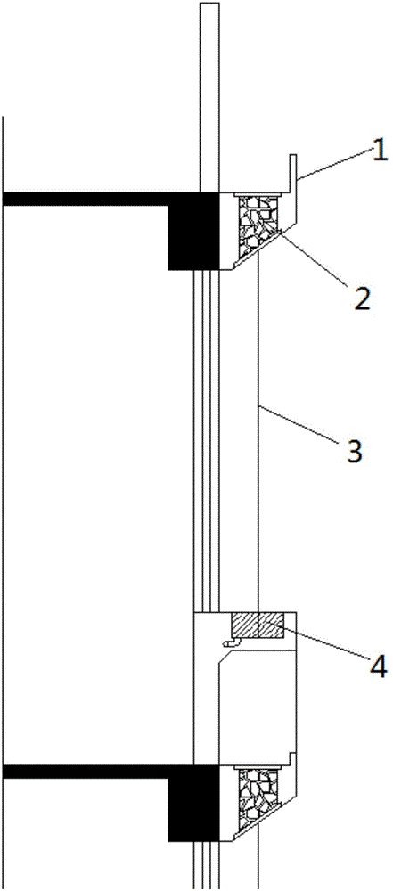 Green curtain system for external vertical surface of floor type construction