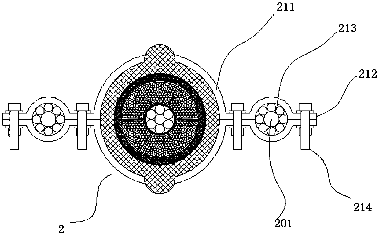 Long-distance overhead high-tensile-strength cable