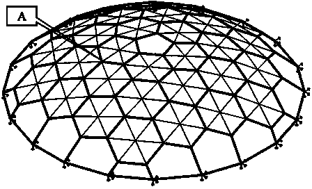 Joint of cable support pentagonal and hexagonal grid single-layer reticulated shell and installation and construction method for single-layer reticulated shell