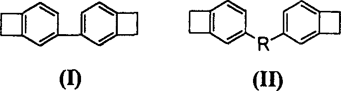 Full conjugation type monomer of dibenzo cyclobutene and preparation method