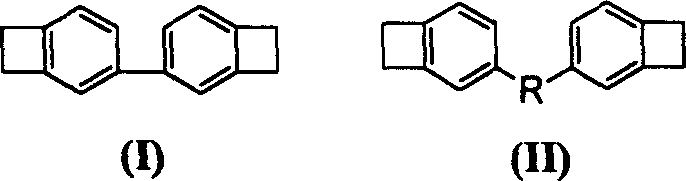 Full conjugation type monomer of dibenzo cyclobutene and preparation method