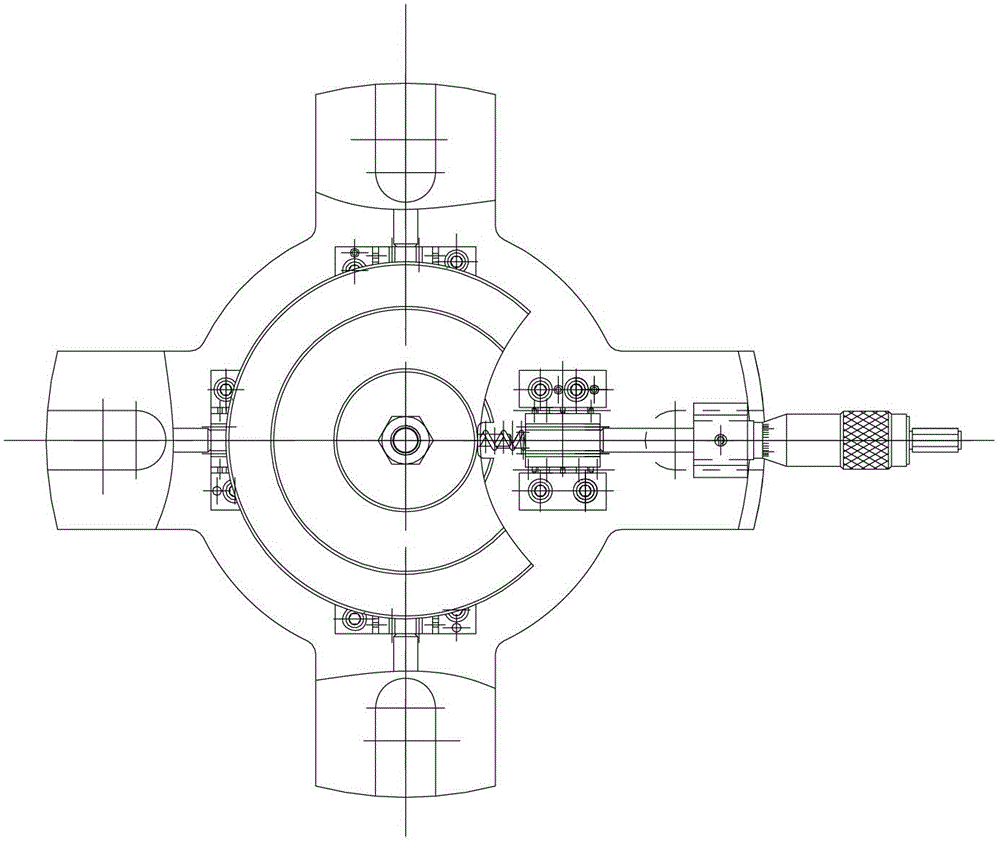 Arc end tooth gauge inspection and adjustment device