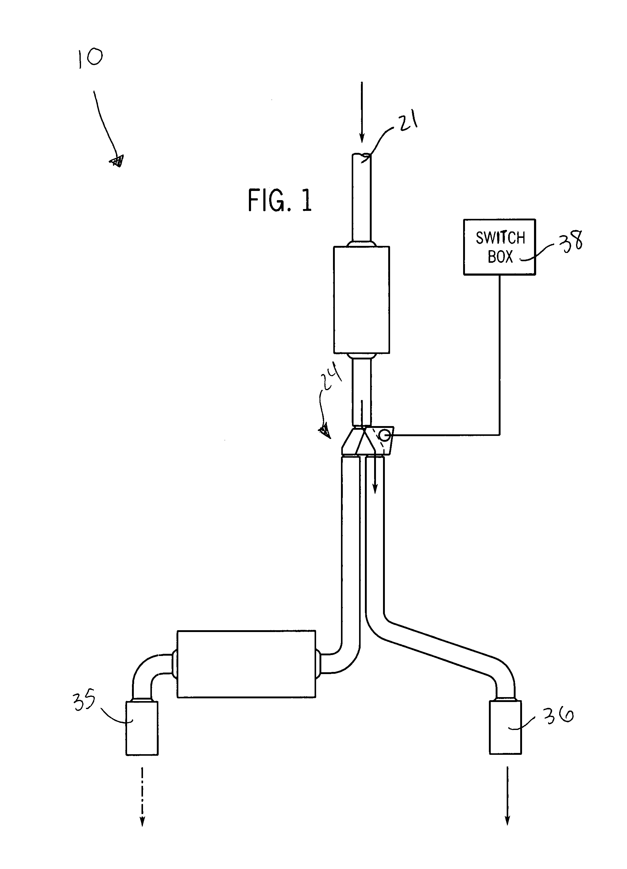 Dual mode vehicle exhaust system and associated method
