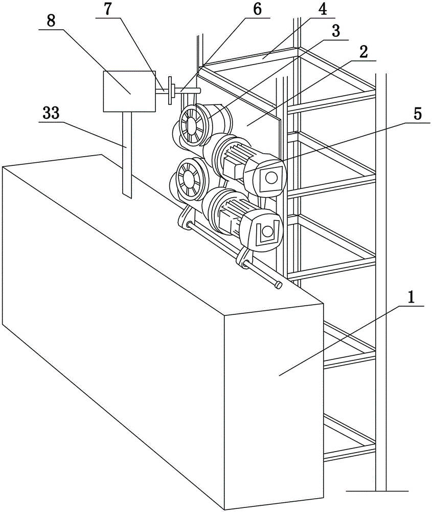 Construction elevator guide rail safety warning and control device