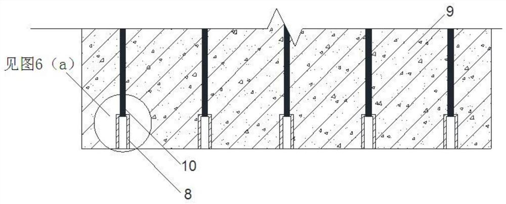 A method for preparing a multi-stage pre-embedded prefabricated component of a steel grouting sleeve connection joint