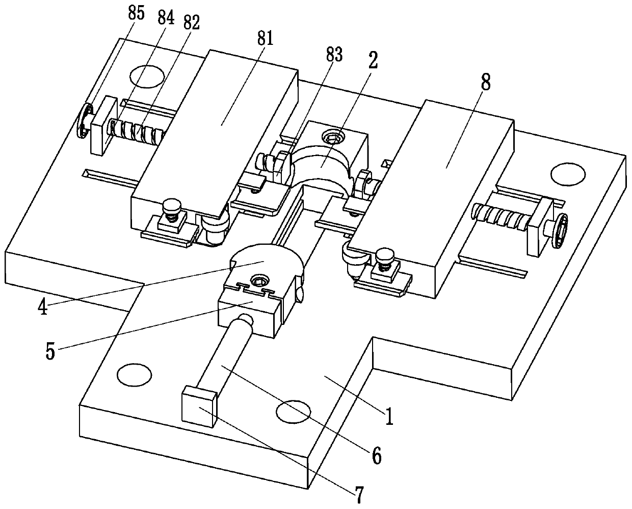 Building site steel bar machining area steel bar bending treatment machine and treatment method