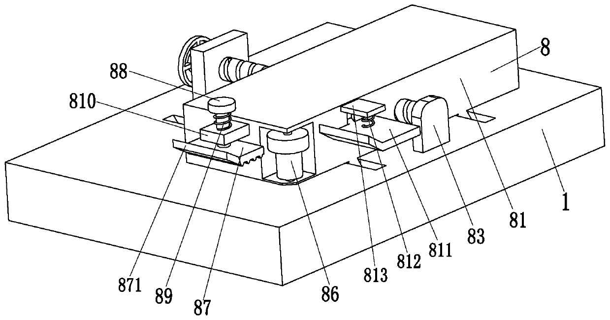 Building site steel bar machining area steel bar bending treatment machine and treatment method