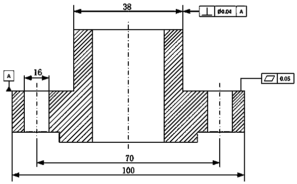 Method for rapidly evaluating perpendicularity of axle hole part based on single datum plane