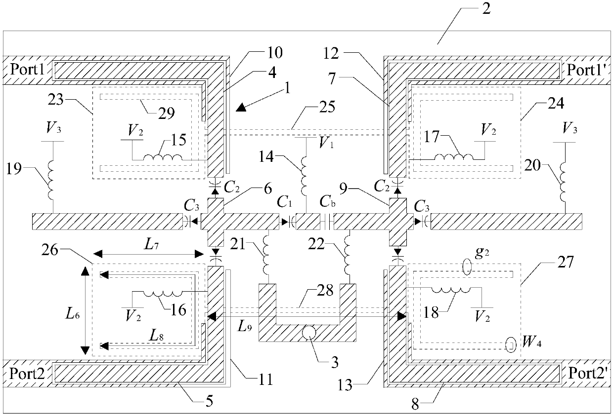 A Broadband Balanced Bandpass Filter with Reconfigurable Frequency and Bandwidth