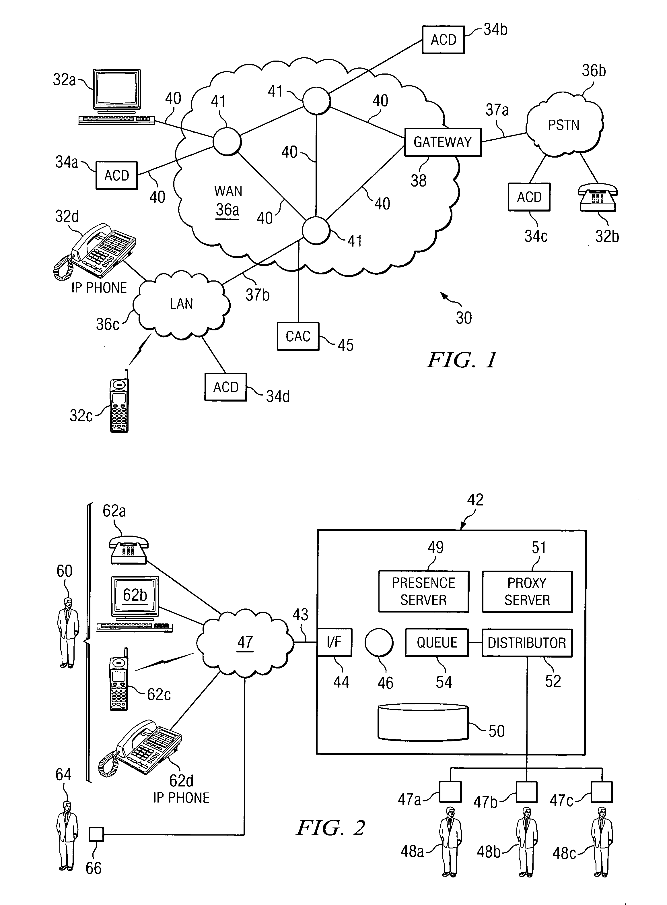 Method and system for utilizing proxy designation in a call system