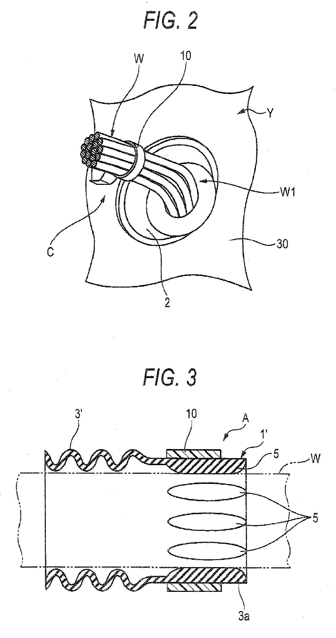 Wire harness water cut-off structure