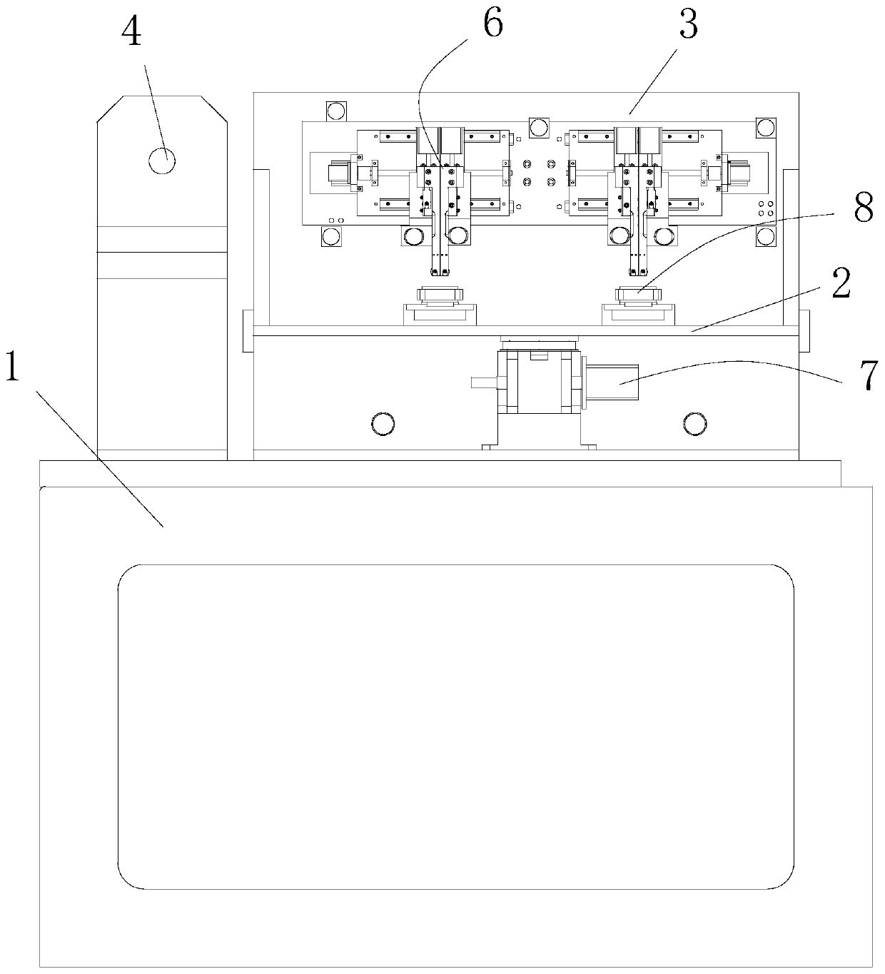 Multi-station assembly line type wire electrical discharge machining equipment for cracking groove of connecting rod