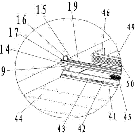 A cutting machine with sliding curtain