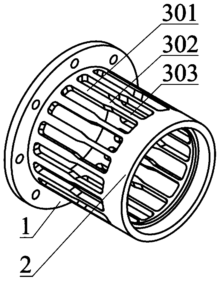 Squirrel Cage Elastic Support with Stiffness Gradient