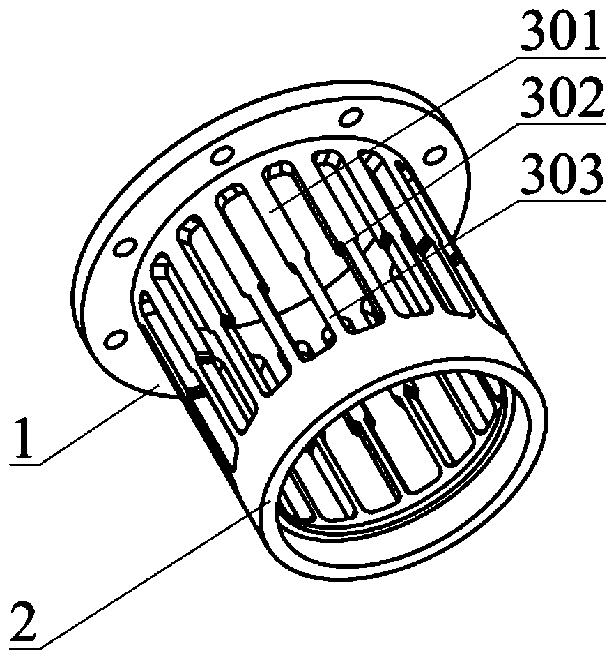 Squirrel Cage Elastic Support with Stiffness Gradient