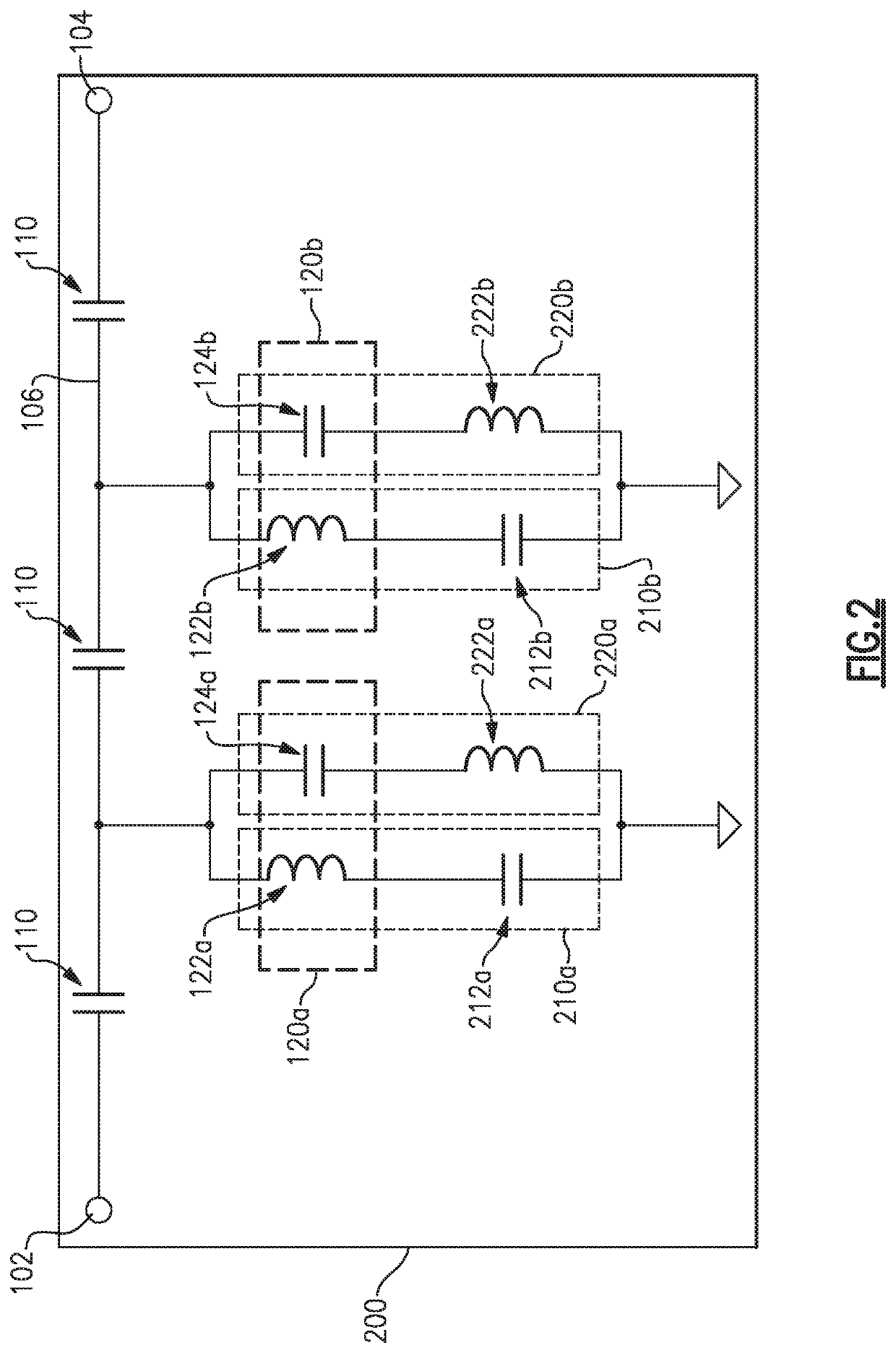 Capacitive-coupled bandpass filter
