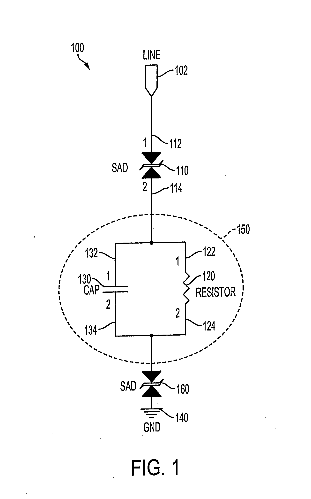 Reduced let through voltage transient protection or suppression circuit