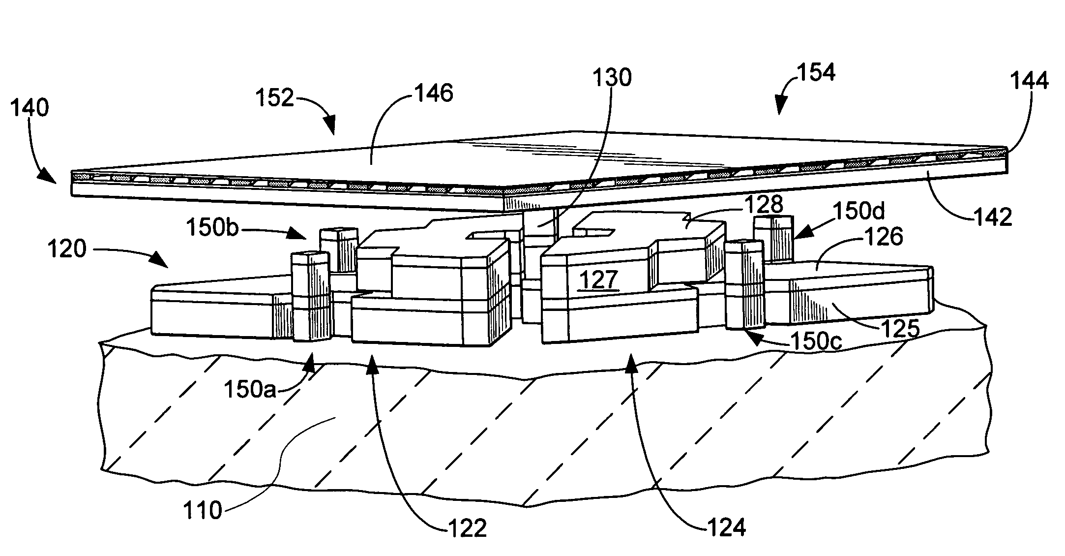 Method and structure for high fill factor spatial light modulator with integrated spacer layer