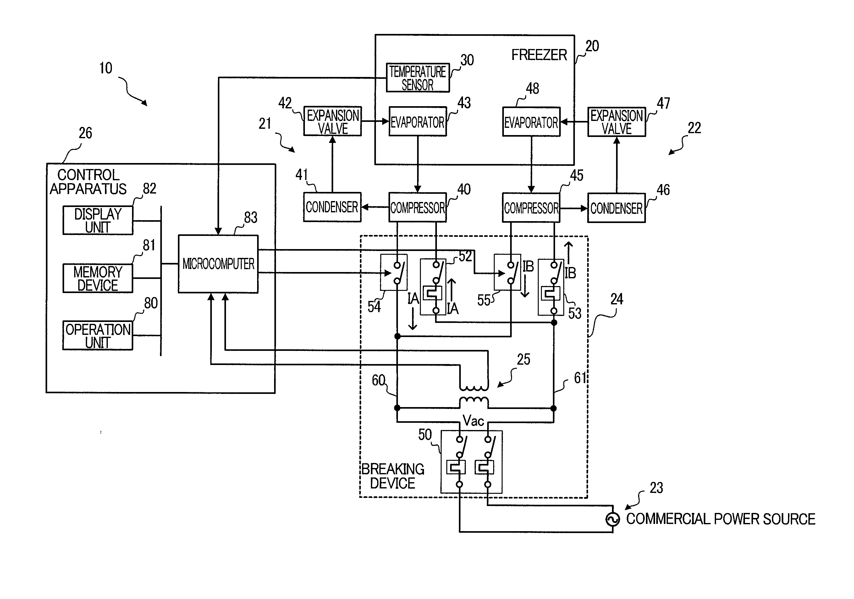 Control apparatus and refrigerating apparatus