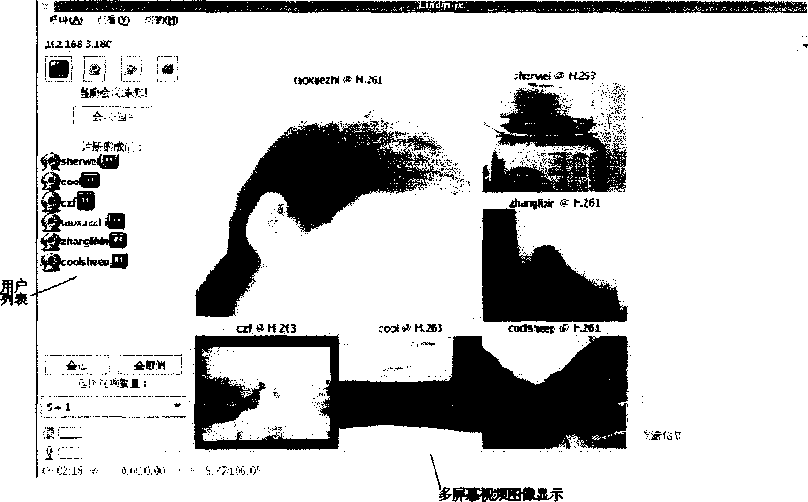 A multi-screen display method of multi-point videoconference on Internet