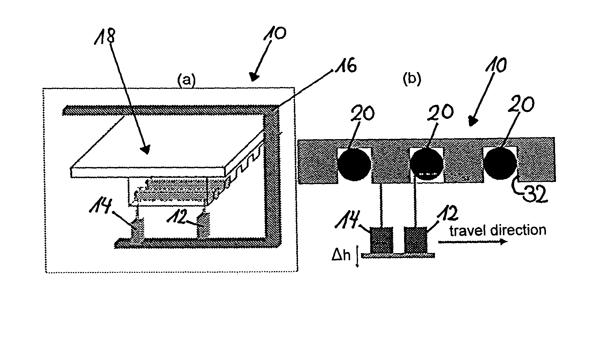 Contactless measurement of an offset of the functional components of a travel path of a magnetic levitation railway