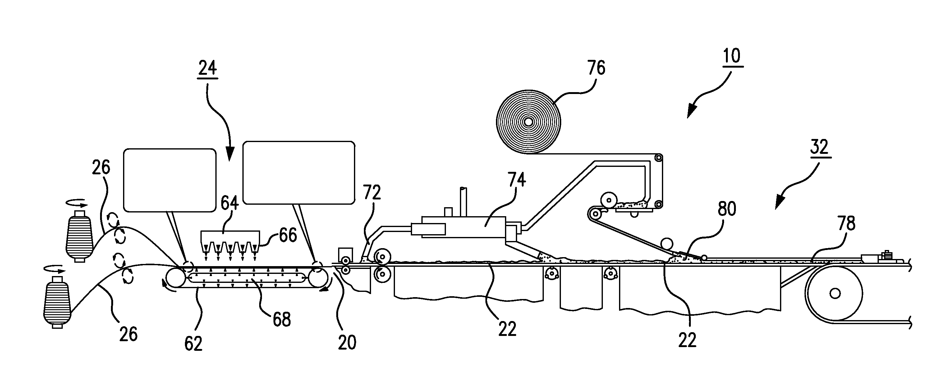 System And Method For The Construction Of Bound Fibrous Mats