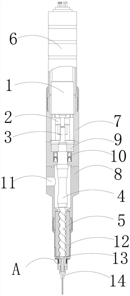 Intelligent miniature metering screw valve of special dispensing and conveying equipment