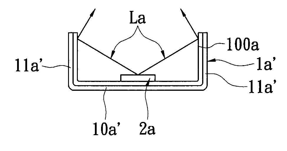 LED chip package structure using a substrate as a lampshade and method for making the same