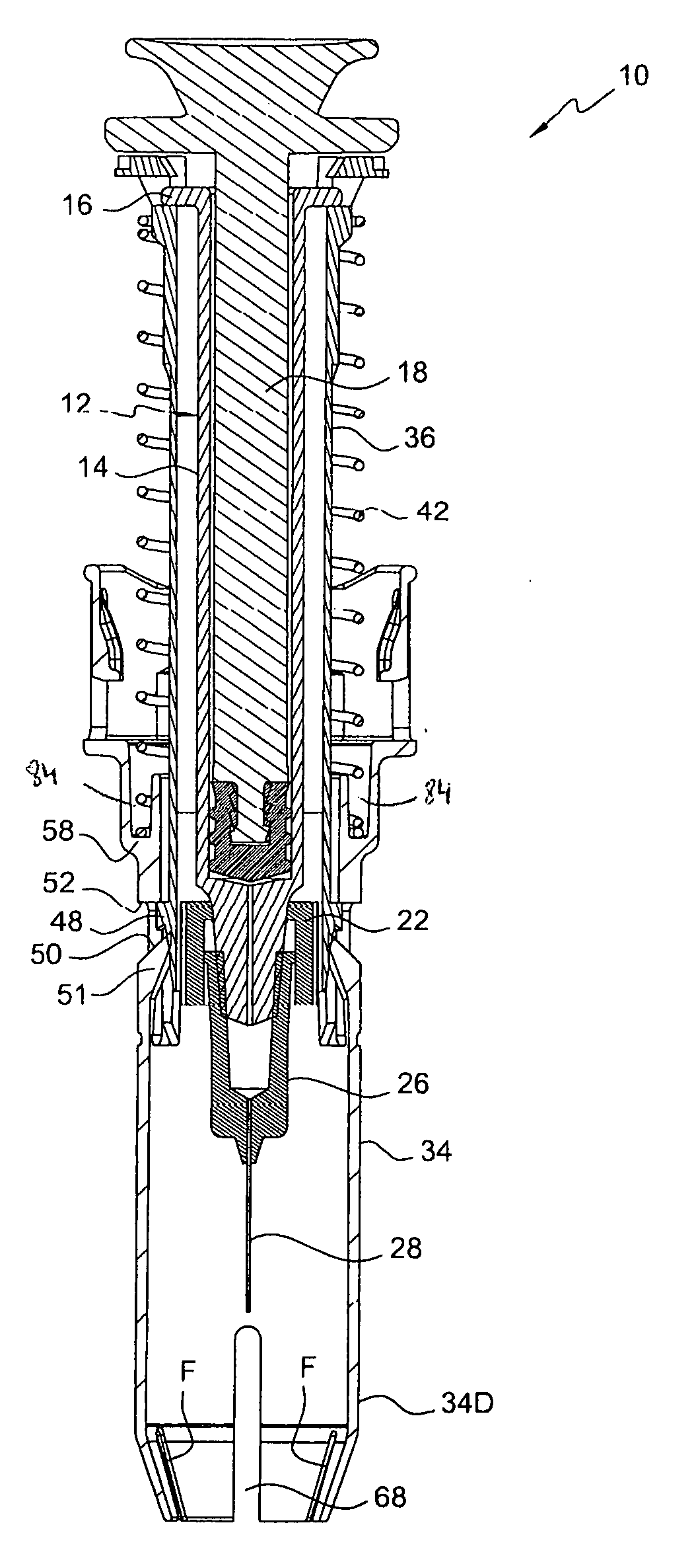 Safety device for a liquid injection syringe, and a syringe assembly including the device