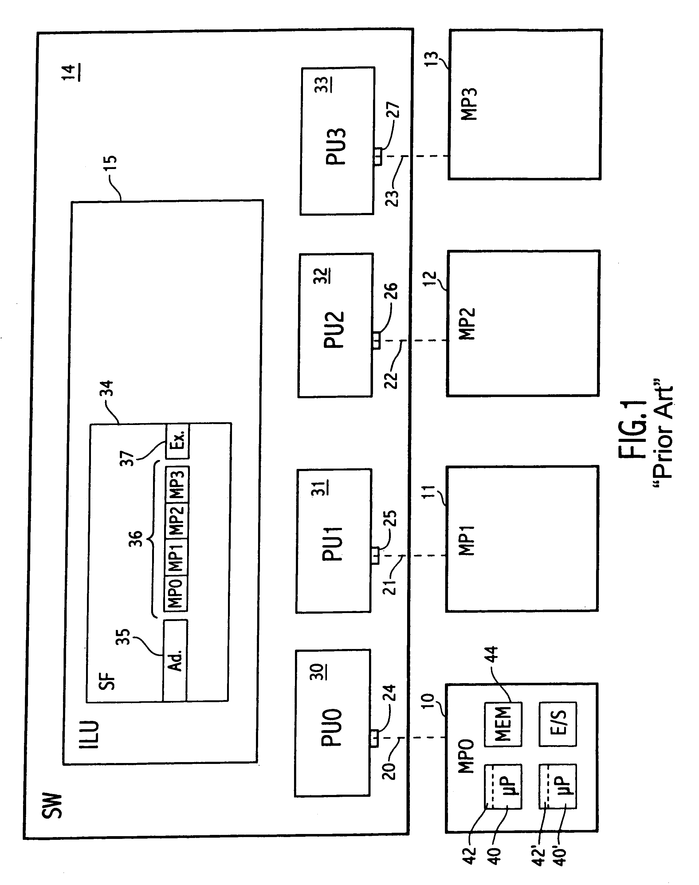 Coherence controller for a multiprocessor system, module, and multiprocessor system with a multimodule architecture incorporating such a controller