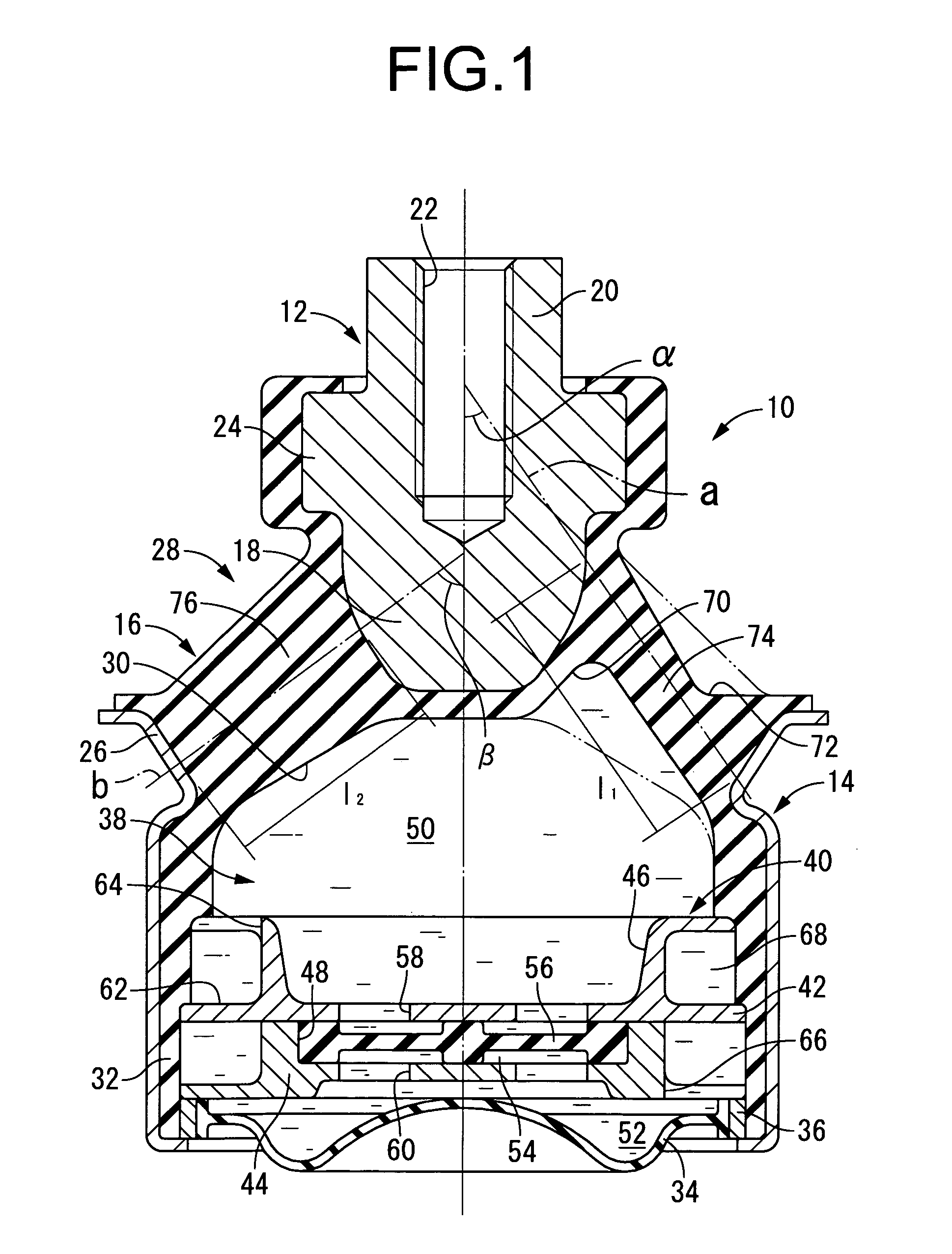 Fluid filled type vibration damping device