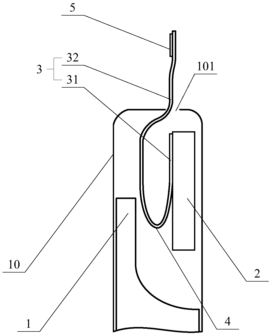 Battery structure and electronics