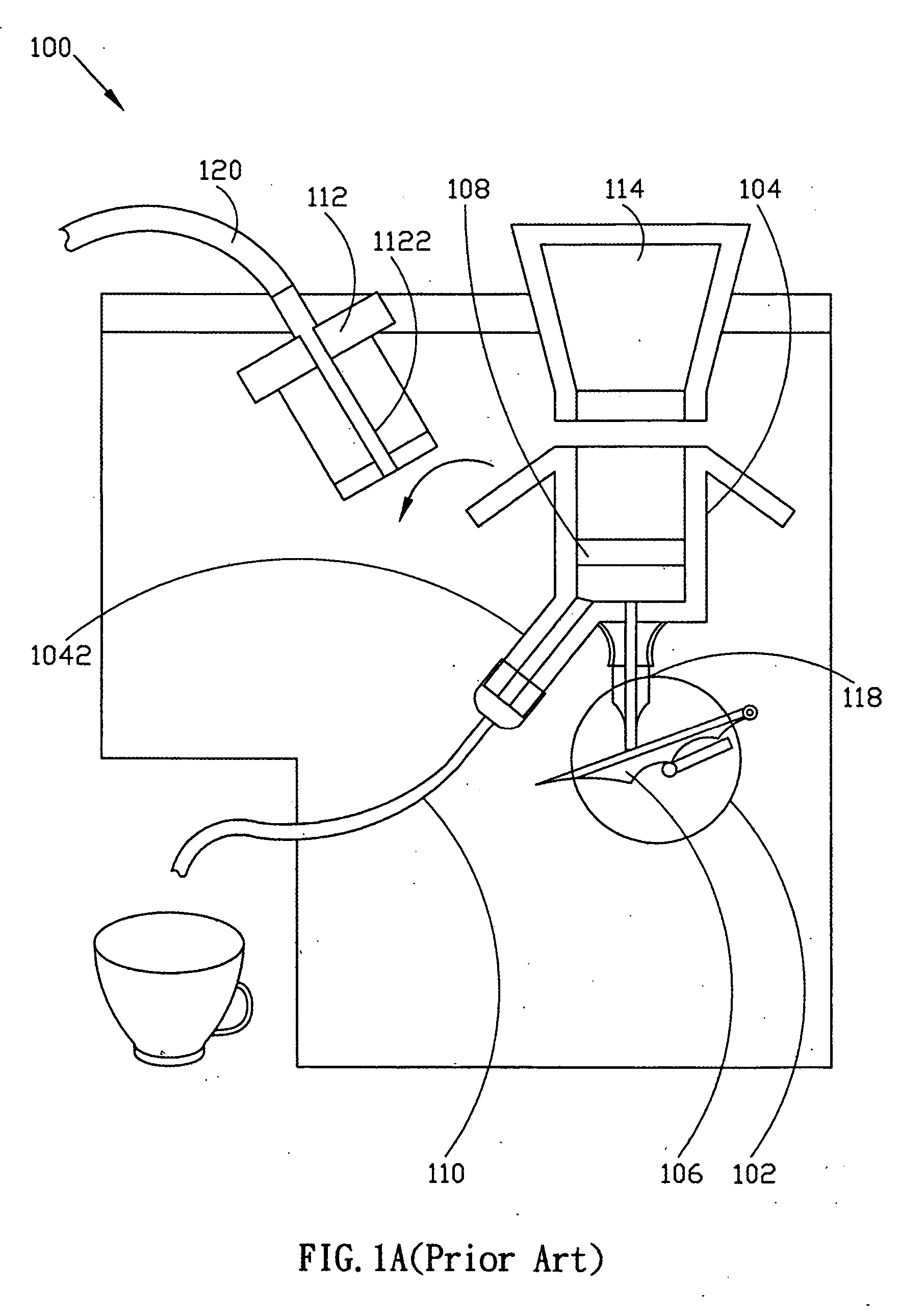 Structure of brewing chamber of coffee machine