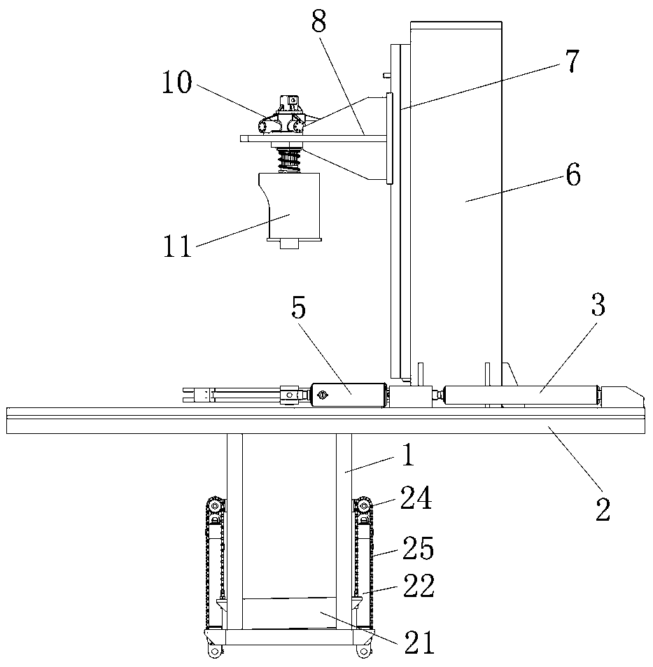 Dismounting and honing device for hydraulic cylinder